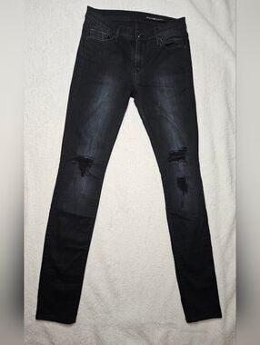Black Orchid Black Distressed Skinny Jeans